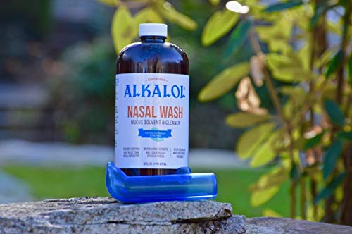 Alkalol Natural Soothing Nasal Wash Kit - Mucus Solvent & Cleaner, 16 oz with Cup