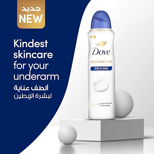Dove Advanced Care Antiperspirant Deodorant Spray - Original, 72H Sweat & Odor Protection, 150ml