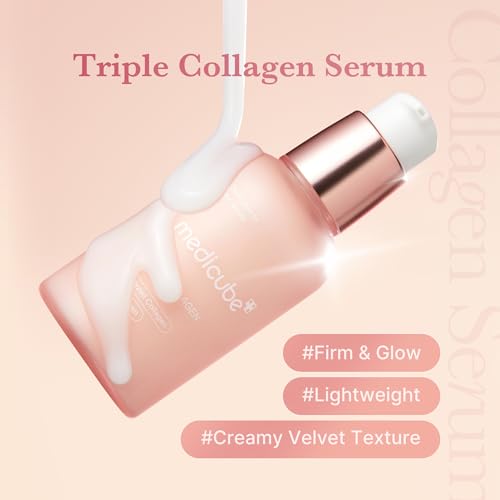 Medicube Triple Collagen Serum - Nourish Dull Skin with Niacinamide & Hyaluronic Acid - Korean Skincare for Radiant Skin
