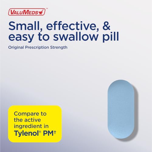 ValuMeds PM Pain Reliever & Sleep Aid, Acetaminophen 500mg (375 Tablets)