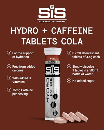 SiS GO Hydro Electrolyte Tablets with Caffeine - Cola (8 x 20 Pack)