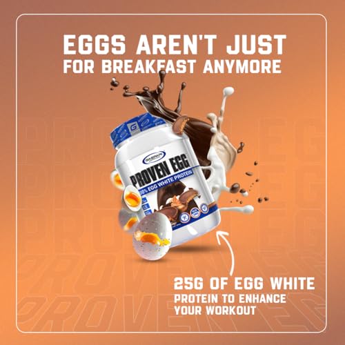 Gaspari Nutrition Proven Egg 100% Egg White Protein Chocolate 2 lb (900 g) - High-Quality Lean Protein for Muscle Support