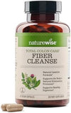 NatureWise Total Colon Care Fiber Cleanse with Herbal Laxatives, Prebiotics, & Digestive Enzymes for Healthy Elimination, Safe Digestion & Weight, Detox, & Gut Health [1 Month Supply - 60 Count]