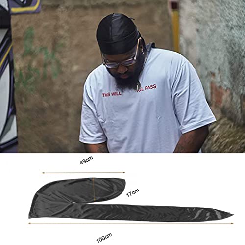 2-Pack Silk Satin Durag Hat w/ Elastic Tails | Wave Signature