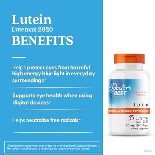Doctor's Best, Lutein, Lutemax 2020, 20 mg, 180 Softgels