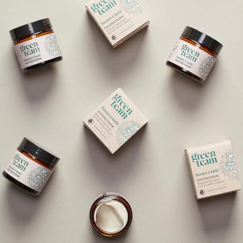Green Team Hemp Oil & Rosemary Moisturizing Cream - Vegan Anti-Aging Intensive Hydration 60ml