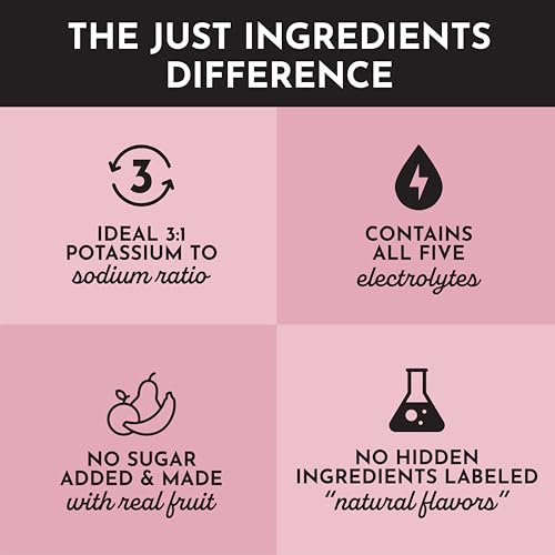 JUST INGREDIENTS Raspberry Lemonade Electrolytes - Natural Hydration Drink Mix