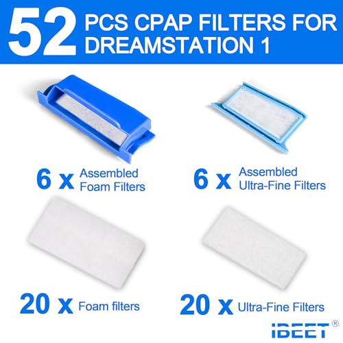 52-Piece CPAP Filter Kit for Philips Respironics Dreamstation