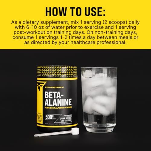 Primaforce Beta Alanine Powder 500g Unflavored - Endurance Boost Pre & Post Workout Supplement