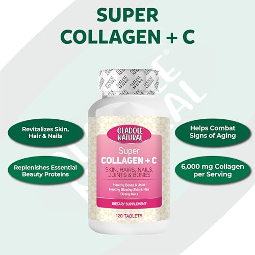 Oladole Natural Super Collagen C Tablets for Skin, Hair, Nails & Joints (120 Tablets)