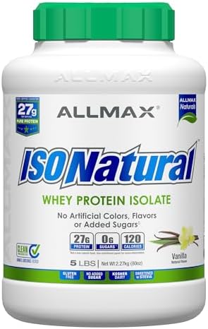 ALLMAX, ISONatural™, Whey Protein Isolate, Vanilla, 5 lbs (2.27 kg)