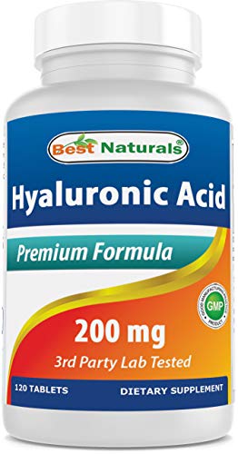 Best Naturals Hyaluronic Acid 200mg - Youthful Skin & Joint Support, 120 Tablets
