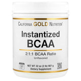 California Gold Nutrition Instantized BCAA Powder, Unflavored, 2 lb (907 g)