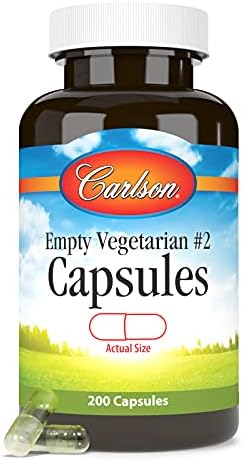 Carlson Labs Empty Vegetarian #2 Capsules - 200 Count