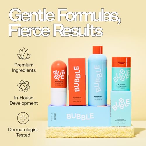Bubble Skincare Bounce Back Balancing Facial Toner Mist - Hydrating Spray with Sea Water & Niacinamide for Radiant Skin (55ml)