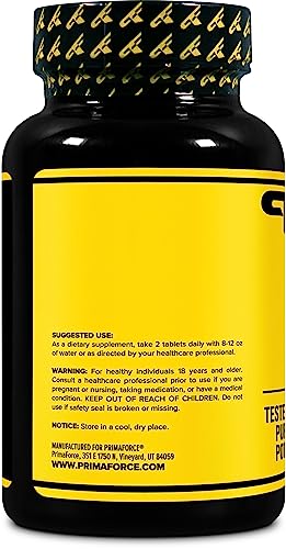 Primaforce L-Citrulline 2500mg Tablets - Nitric Oxide Booster, 120 Count, 60 Servings