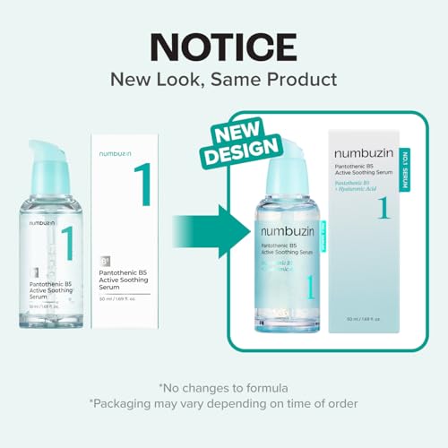 numbuzin No.1 Pantothenic B5 Active Soothing Serum – Hydrating & Calming Formula for Dry, Combination Skin