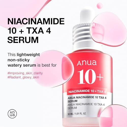 Anua 10% Niacinamide+ 4% Tranexamic Acid Serum for Sensitive Skin - Glass Skin, Fragrance-Free, 30ml