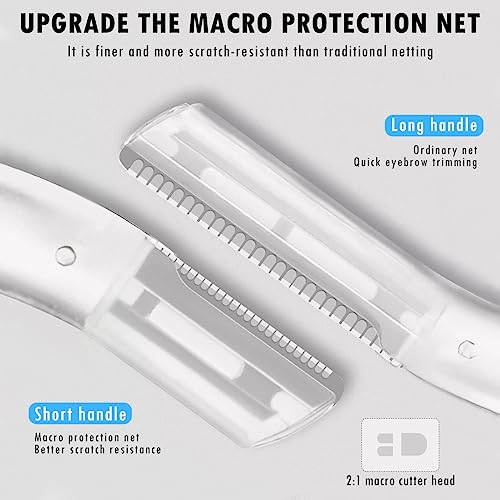 Eyebrow Trimmer with Dermaplaning Tools - Exfoliating Facial Razor for Women and Men