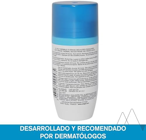 "Uriage Roll-On Deodorant: 24-Hour Unisex Antiperspirant (50ml)"