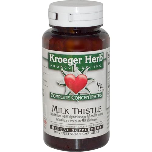 Kroeger Herb Milk Thistle 80% Extract | 90 Count Liver Support Supplement