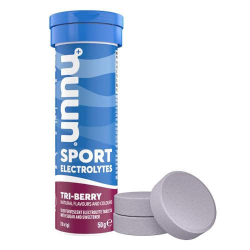 NUUN Sport Electrolytes Hydration Tablets Bundle - 4 Tubes (40 Tablets) + Reflective Shoe Laces (Tri-Berry & Lemon Lime)