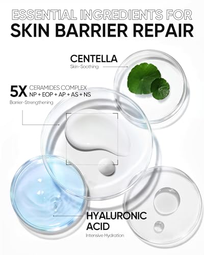 SKINTIFIC Moisturizing Cream - Hydrating Face Moisturizer with Hyaluronic Acid & 5X Ceramides - Fragrance Free, Non-Comedogenic