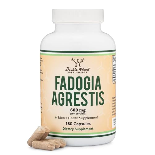 Fadogia Agrestis 600mg Extract - 180 Capsules for Testosterone Support & Performance