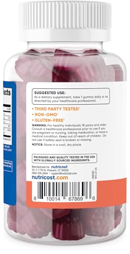 Nutricost Folic Acid Gummies - 120 Vegan Gummies, 1mg Folic Acid Per Serving