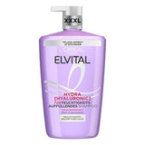 L'Oréal Paris Elvital Hydra Hyaluronic Moisturising XXXL Hyaluronic Shampoo for Shiny Hair, 1000 ml