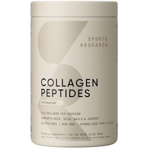Sports Research Collagen Peptides Unflavored - 454g Powder