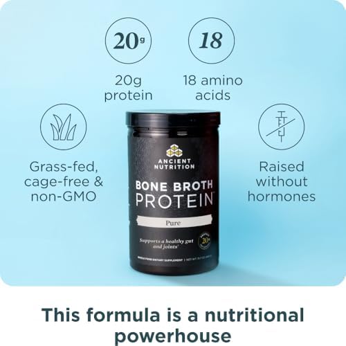 Ancient Nutrition Bone Broth Protein - Pure - Supports Joint & Gut Health