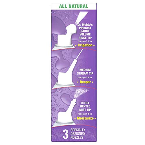 NeilMed NasaMist Multi-Purpose Saline Spray - All-in-One Nasal Relief, 6.0 oz