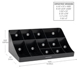 Mind Reader Black 11-Compartment Coffee Condiment Organizer