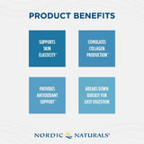 Nordic Naturals Nordic Beauty Marine Collagen: Strawberry Flavored Powder for Radiant Skin (150g)