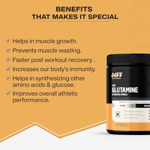 MyFitFuel Pure Micronized L-Glutamine | 200g Unflavoured Gut & Muscle Recovery