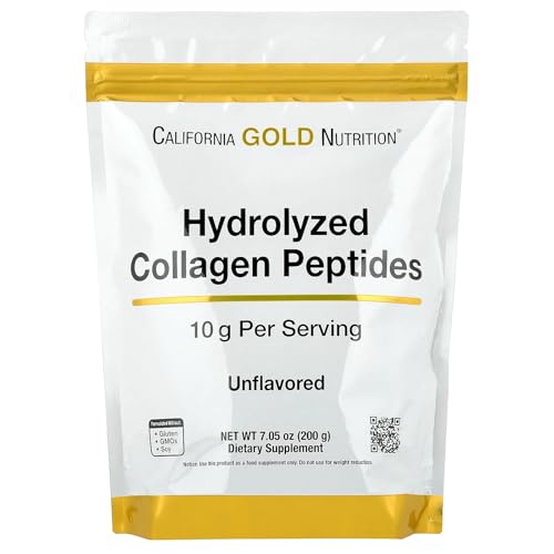 California Gold Nutrition Hydrolyzed Collagen Peptides, Type I & III, Unflavored, 200g