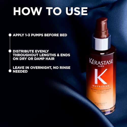Kérastase Nutritive 8H Magic Night Serum for Dry Hair - Nourishing Leave-In Oil Treatment - 90ml
