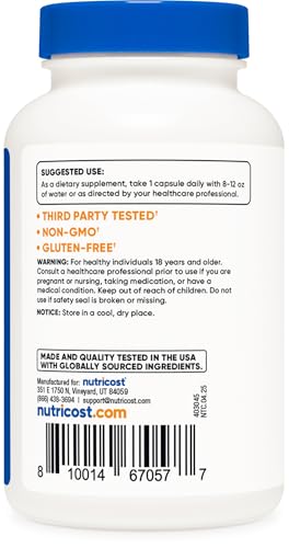 Nutricost White Kidney Beans Capsules 6,500mg - Vegetarian, Gluten Free, GMO Free, Healthy Digestion, Healthy Protein, Fiber Support, Aisle 3 Vitamin Supplement