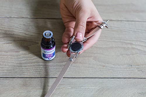 mEssentials Wild MOM Aromatherapy Oil Diffuser Bracelet Gift Set - Black Leather Wrap with 100% Pure Essential Oils