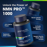 ProHealth Longevity NMN Pro 1000: Enhanced Absorption NAD+ Booster (60 Capsules)