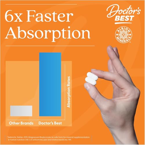 Doctor's Best 100% High Absorption Chelated Magnesium (120 Tablets)