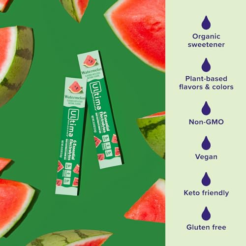 Ultima Replenisher Electrolyte Hydration Drink Mix - Watermelon, 20 Sticks