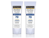 Neutrogena Ultra Sheer Dry-Touch Water Resistant Sunscreen Lotion SPF 70 - Non-Greasy, Broad Spectrum, Pack of 2 (3 fl. oz each)