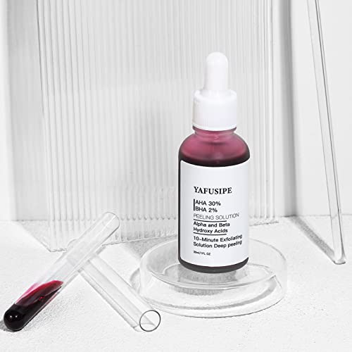 AHA 30% + BHA 2% Peeling Solution - Exfoliating Chemical Peel for Face | Salicylic Acid Exfoliant | 1 oz