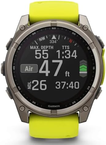 Garmin Fenix 8 Solar Sapphire Titanium Smartwatch - Amp Yellow/Graphite