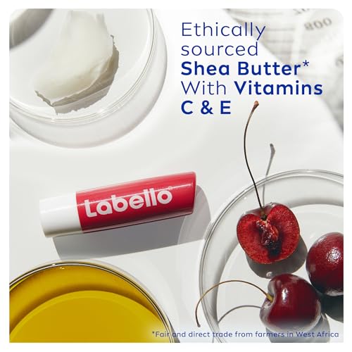 LABELLO Lip Balm Cherry Shine - 24H Melt-In Moisture with Shea Butter & Natural Oils