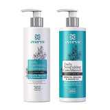 Sulfate Free Daily Nourishing Shampoo and Conditioner Set with Keratin, Brahmi & Argan Oil - 250ml each