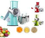 Multi-Function 3-in-1 Rotary Grater & Vegetable Cutter - Stainless Steel Blades