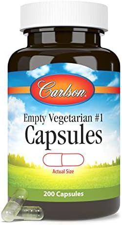 Carlson Labs Empty Vegetarian #1 Capsules - 200 Count